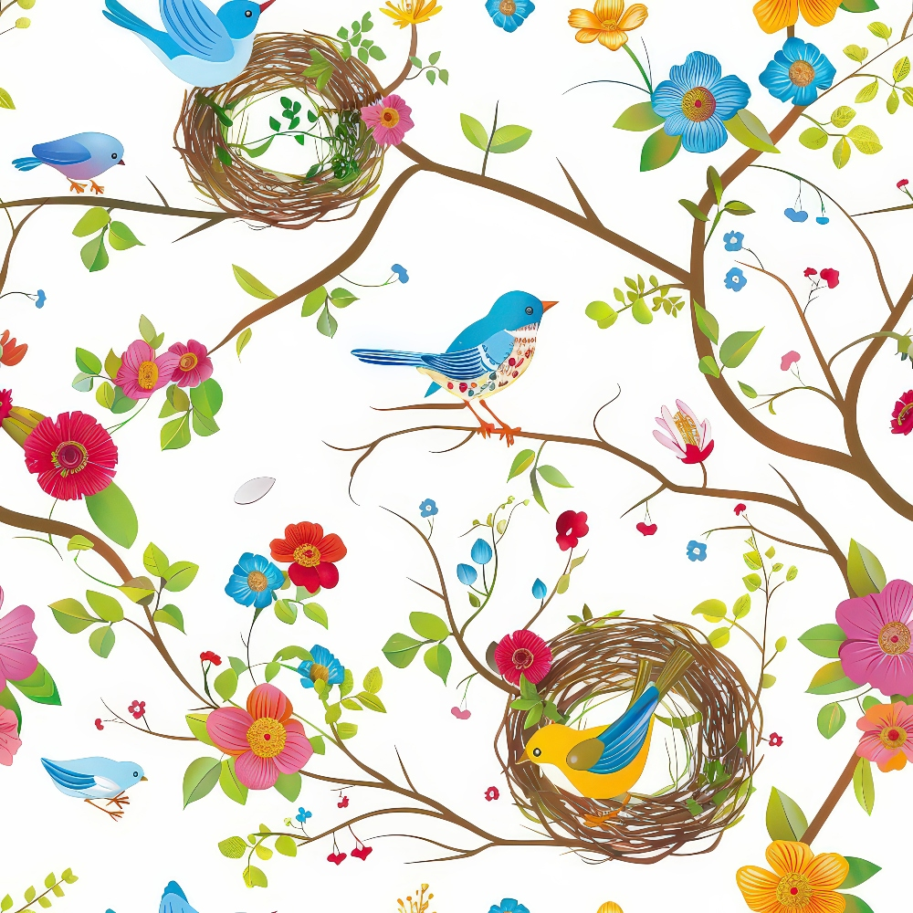 Feathered Blooms Pattern 11 Minky Fabric