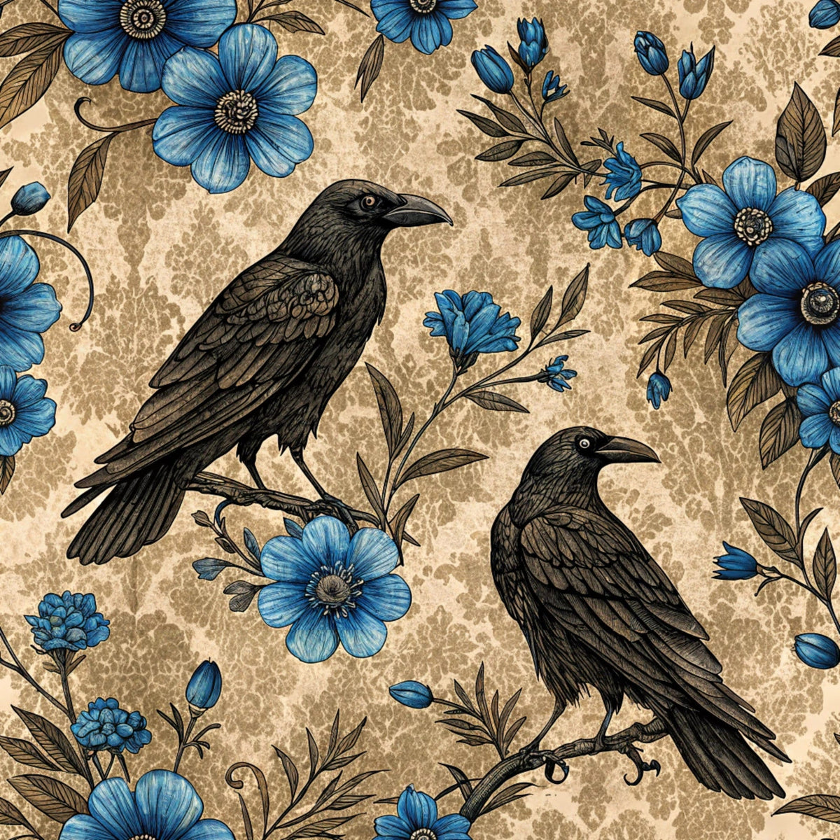 Gilded Falcons Pattern 10 Minky Fabric