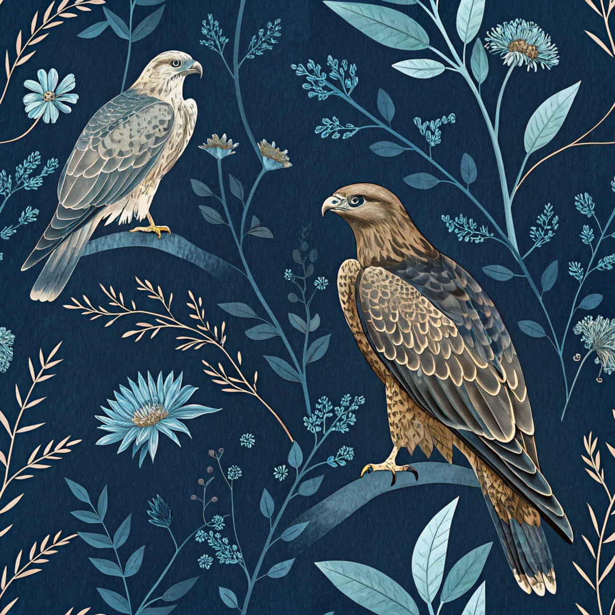 Gilded Falcons Pattern 11 Minky Fabric