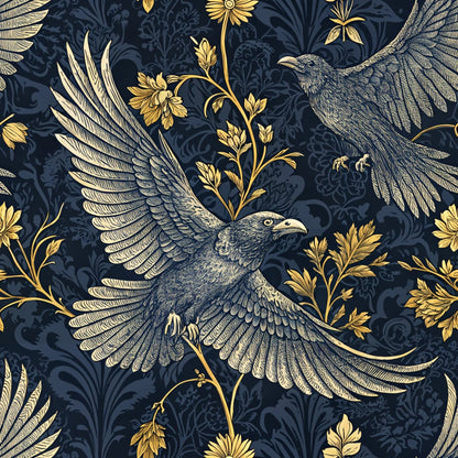 Gilded Falcons Pattern 14 Minky Fabric