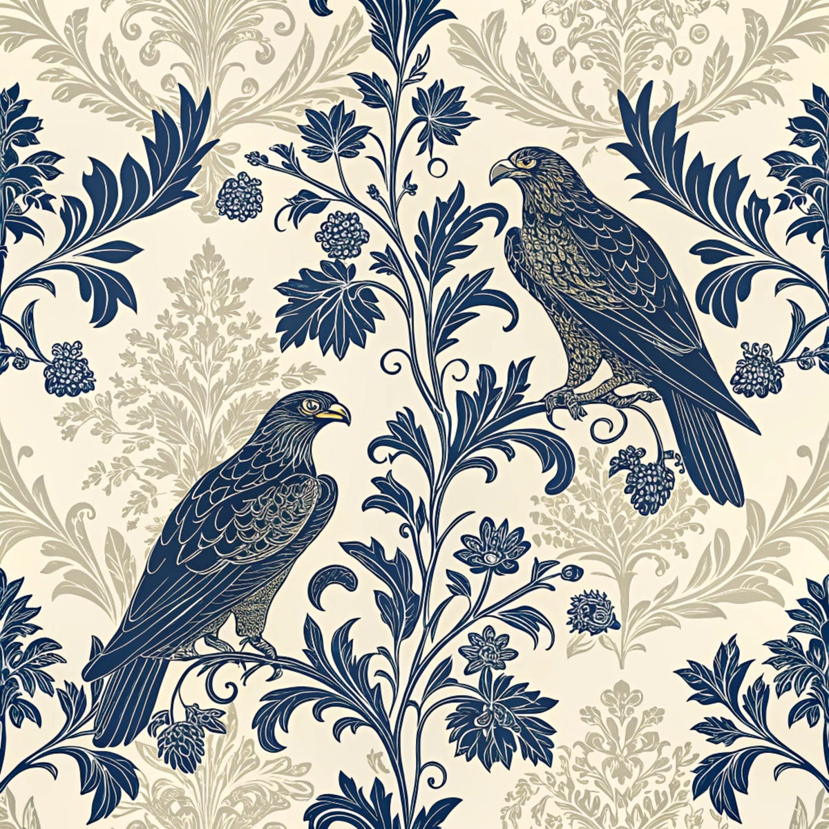 Gilded Falcons Pattern 18 Minky Fabric