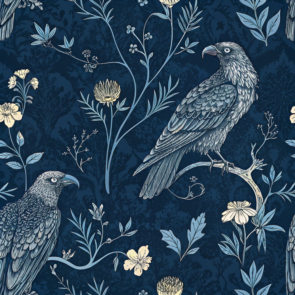 Gilded Falcons Pattern 24 Minky Fabric