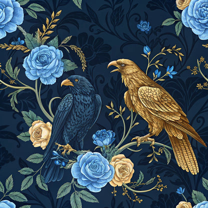 Gilded Falcons Pattern 27 Minky Fabric