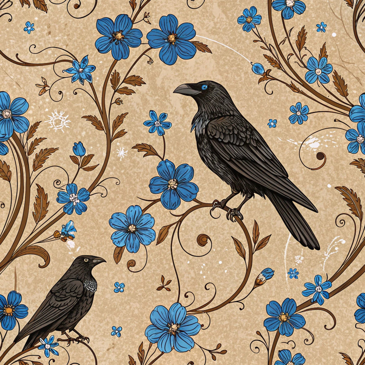 Gilded Falcons Pattern 2 Minky Fabric
