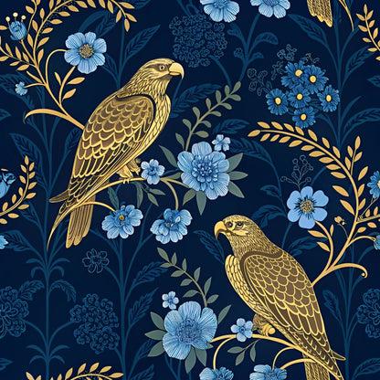 Gilded Falcons Pattern 30 Minky Fabric