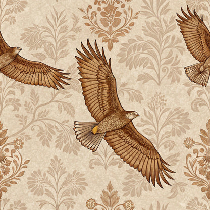 Gilded Falcons Pattern 4 Minky Fabric
