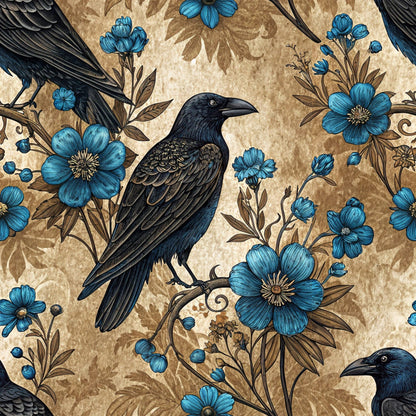 Gilded Falcons Pattern 9 Minky Fabric