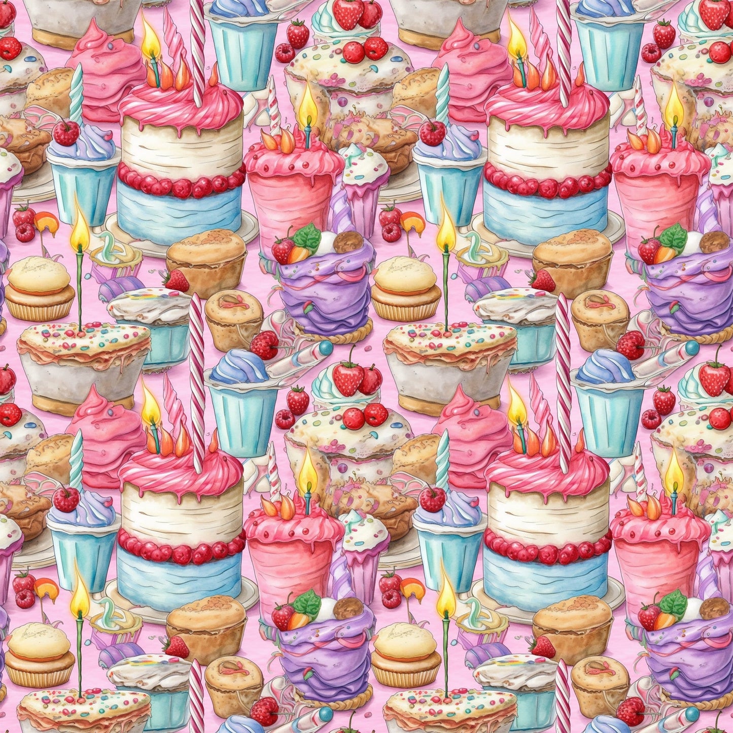 Birthday Bash Pattern 1 Quilting Cotton Fabric