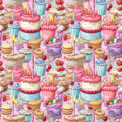 Birthday Bash Pattern 1 Quilting Cotton Fabric