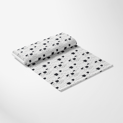 Black and White Cats Pattern 6 Quilting Cotton Fabric