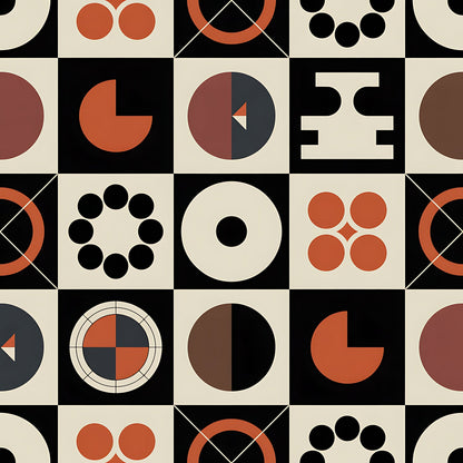 Black History Month Bauhaus Pattern 11 Quilting Cotton Fabric