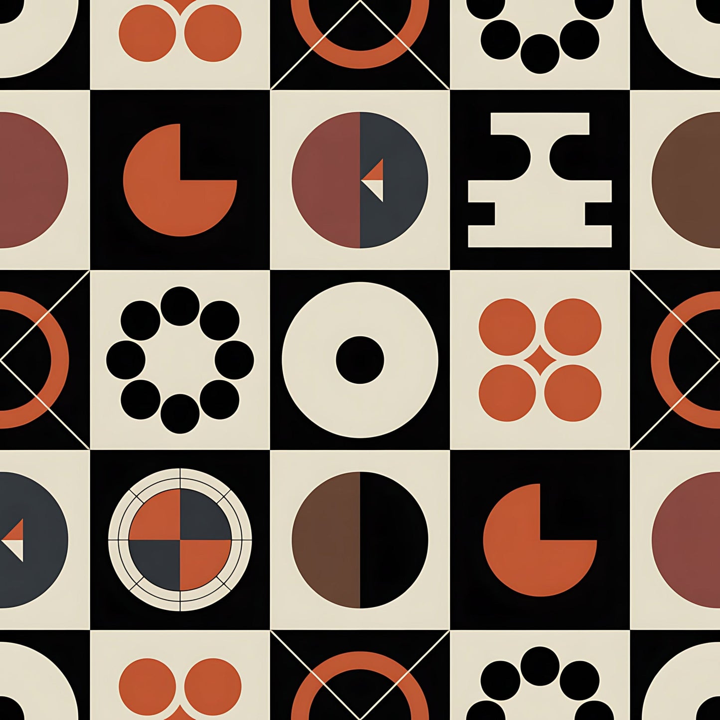 Black History Month Bauhaus Pattern 11 Quilting Cotton Fabric