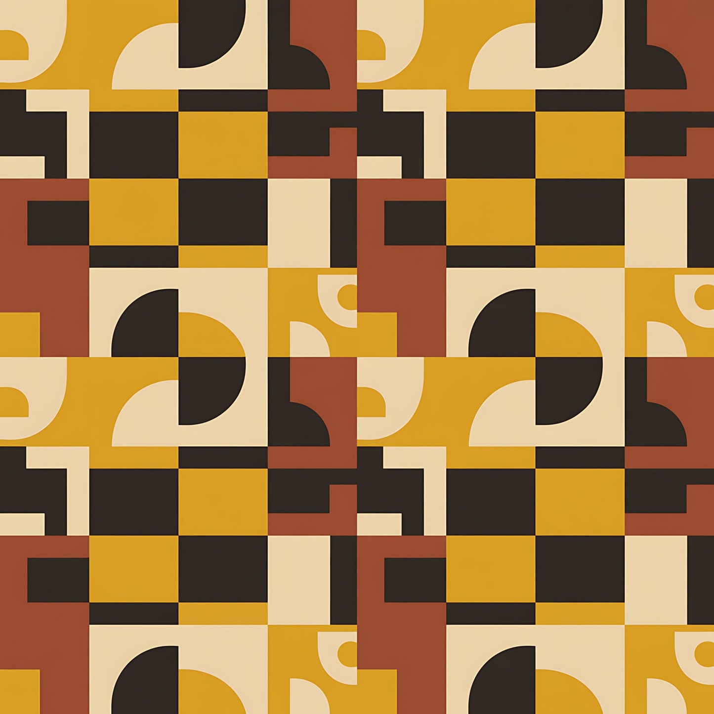 Black History Month Bauhaus Pattern 21 Quilting Cotton Fabric