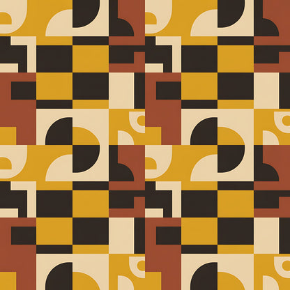Black History Month Bauhaus Pattern 21 Quilting Cotton Fabric
