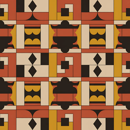 Black History Month Bauhaus Pattern 4 Quilting Cotton Fabric