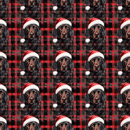 Black Lab Buffalo Check Pattern 1 Quilting Cotton Fabric