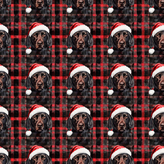 Black Lab Buffalo Check Pattern 1 Quilting Cotton Fabric