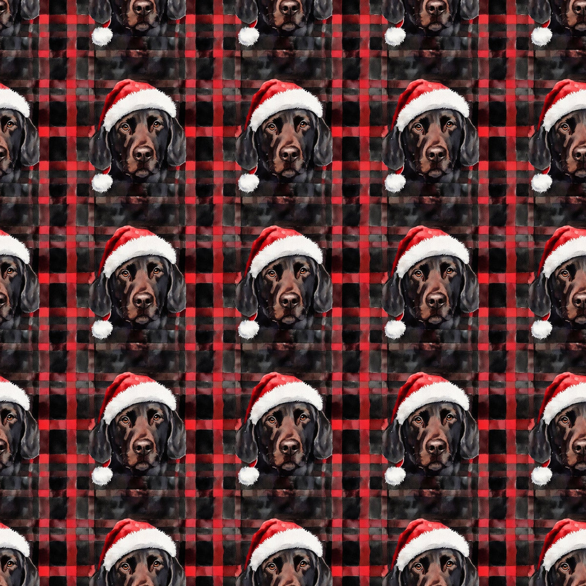 Santa Paws Plaid Pattern 1 Minky Fabric