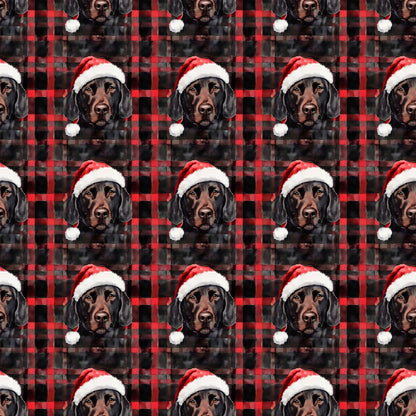 Santa Paws Plaid Pattern 1 Minky Fabric