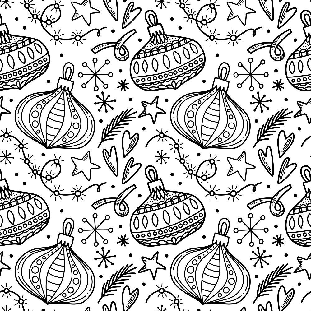 Yuletide Doodles Pattern 1 Minky Fabric