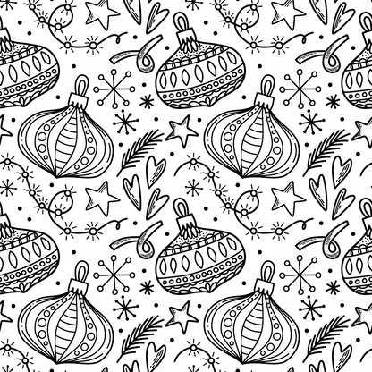 Yuletide Doodles Pattern 1 Minky Fabric