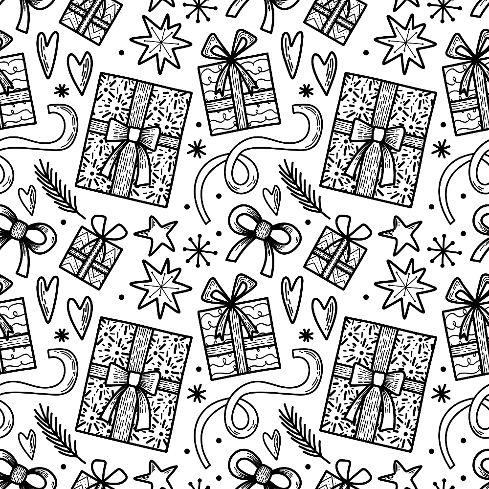 Yuletide Doodles Pattern 3 Minky Fabric