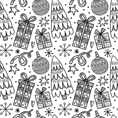 Yuletide Doodles Pattern 5 Minky Fabric