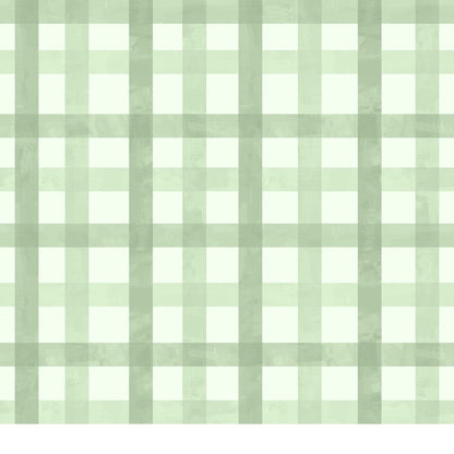 Bloom Time Blush Green Check Quilting Cotton Fabric