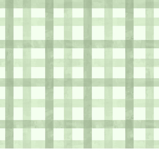 Bloom Time Blush Green Check Quilting Cotton Fabric