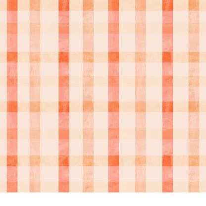 Bloom Time Blush Peach Check Quilting Cotton Fabric