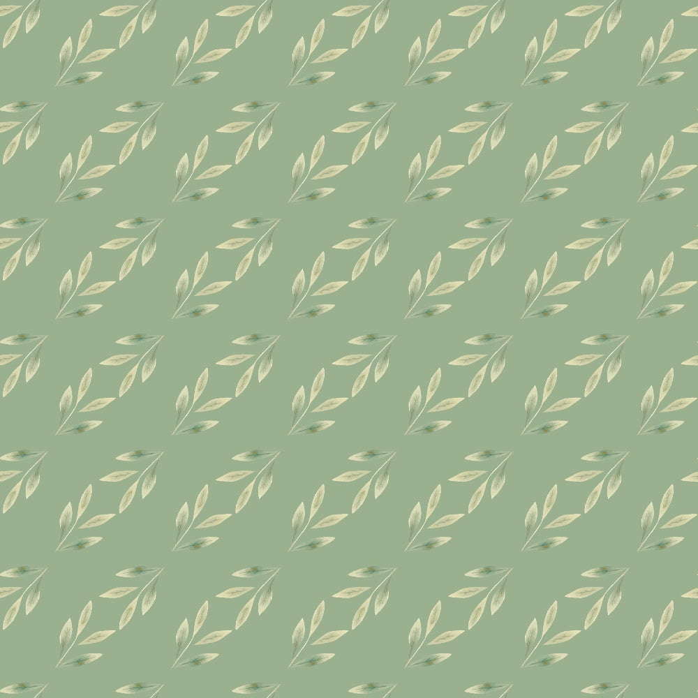 Bloom Time Leaves Pattern 2 Minky Fabric