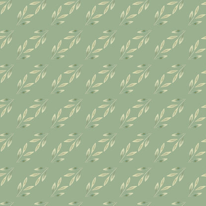 Bloom Time Leaves Pattern 2 Minky Fabric
