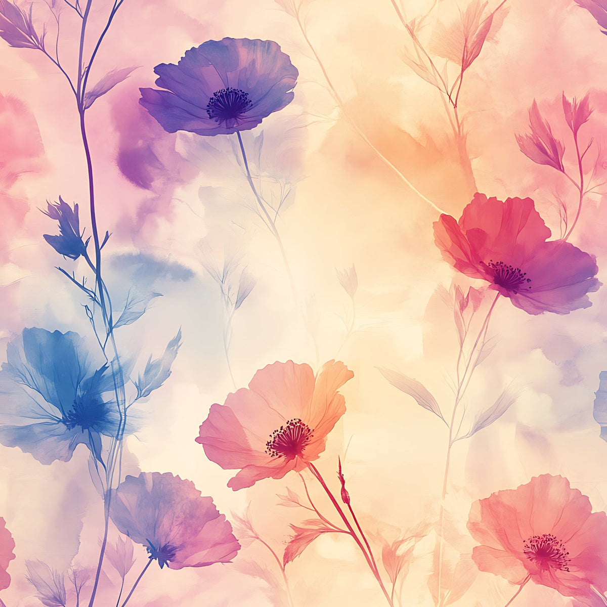 Petal Haze Pattern 15 Minky Fabric