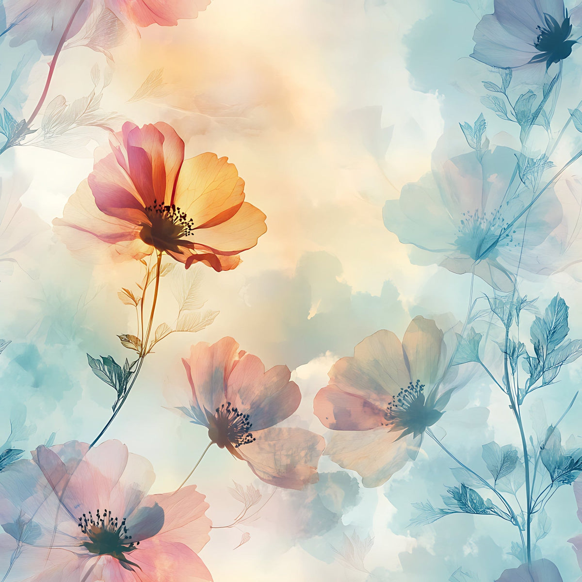 Petal Haze Pattern 18 Minky Fabric