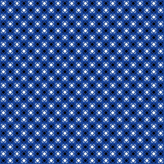 Blue Bandana Pattern 1 Quilting Cotton Fabric