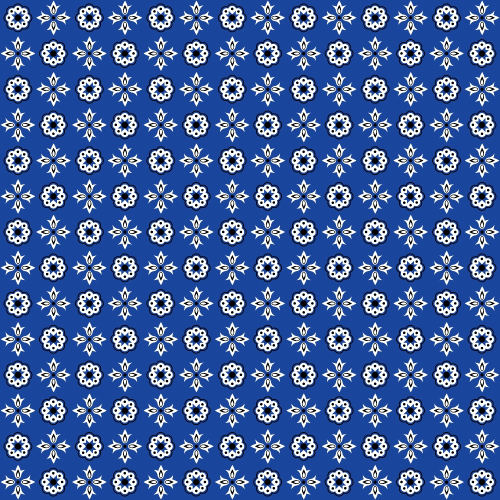 Cobalt Paisley Pattern 11 Minky Fabric