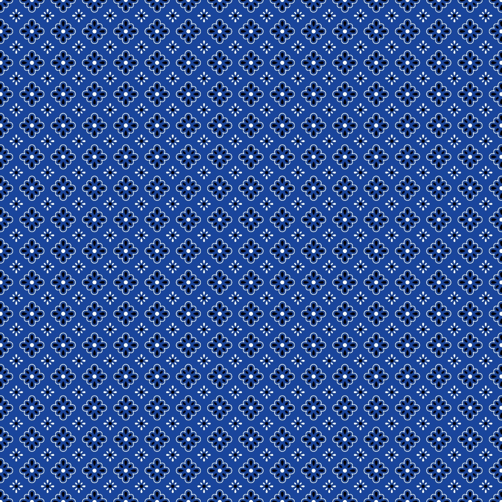 Cobalt Paisley Pattern 9 Minky Fabric