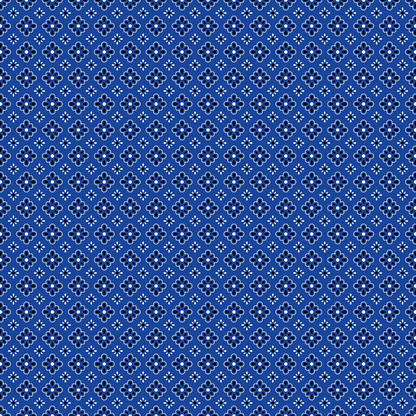 Cobalt Paisley Pattern 9 Minky Fabric