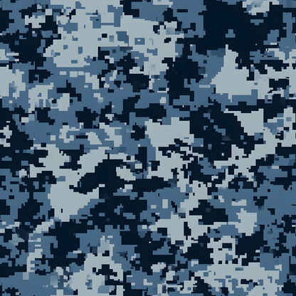 Navy Pixel Pattern 1 Minky Fabric