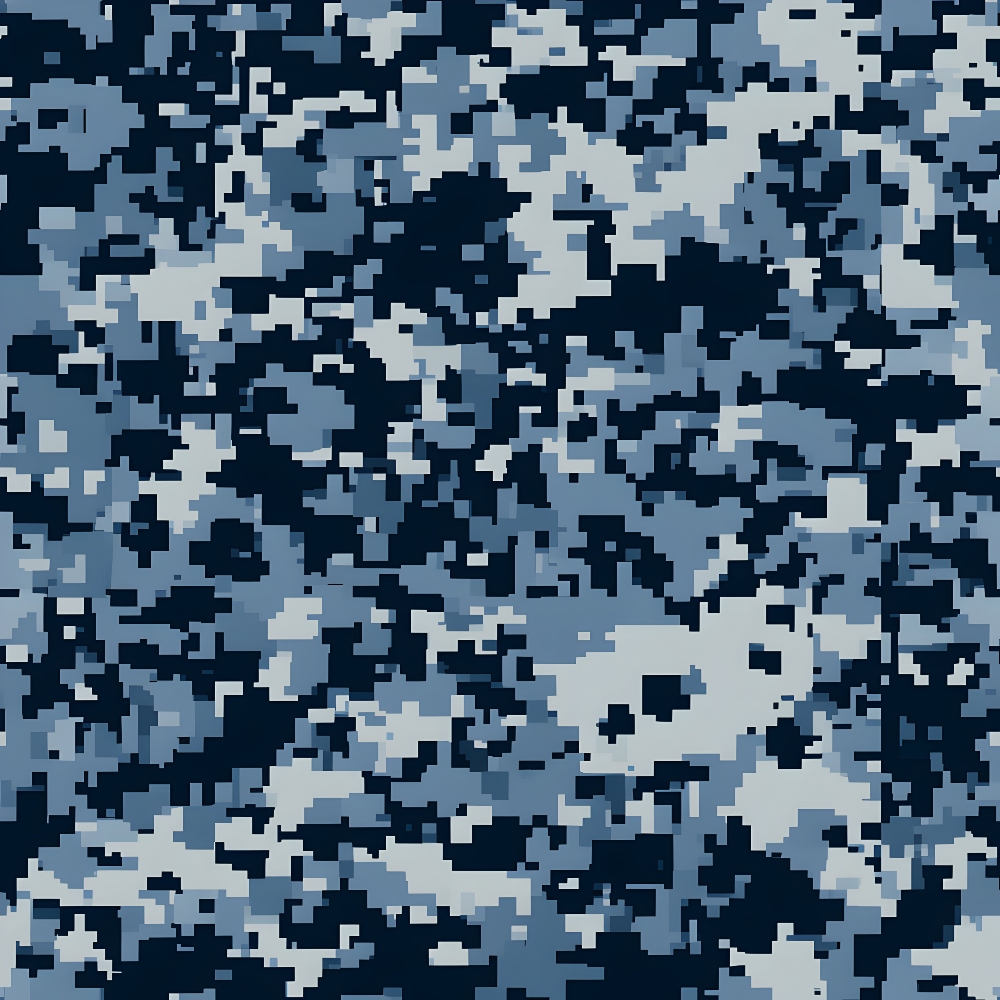 Navy Pixel Pattern 2 Minky Fabric