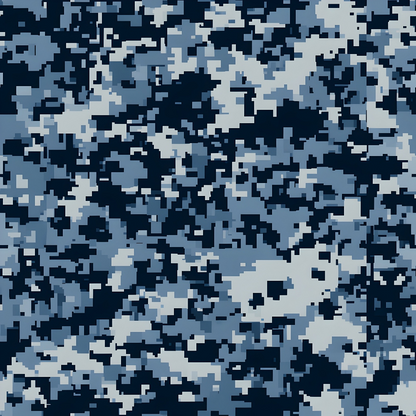Navy Pixel Pattern 2 Minky Fabric