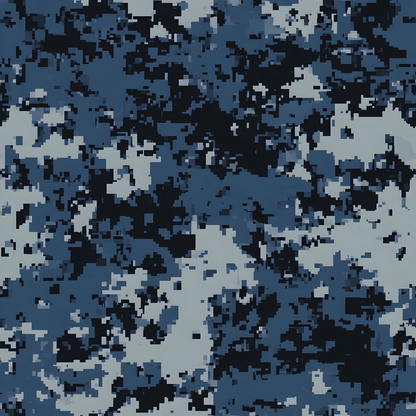 Navy Pixel Pattern 3 Minky Fabric