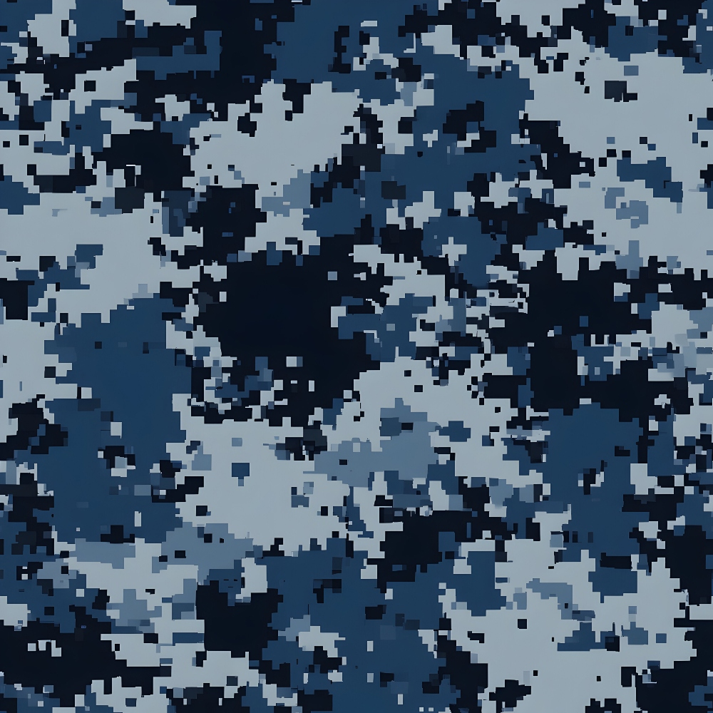 Navy Pixel Pattern 4 Minky Fabric