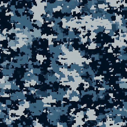 Navy Pixel Pattern 5 Minky Fabric
