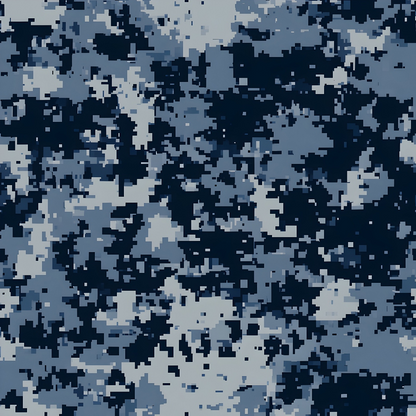 Navy Pixel Pattern 6 Minky Fabric