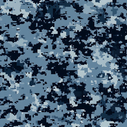 Navy Pixel Pattern 7 Minky Fabric