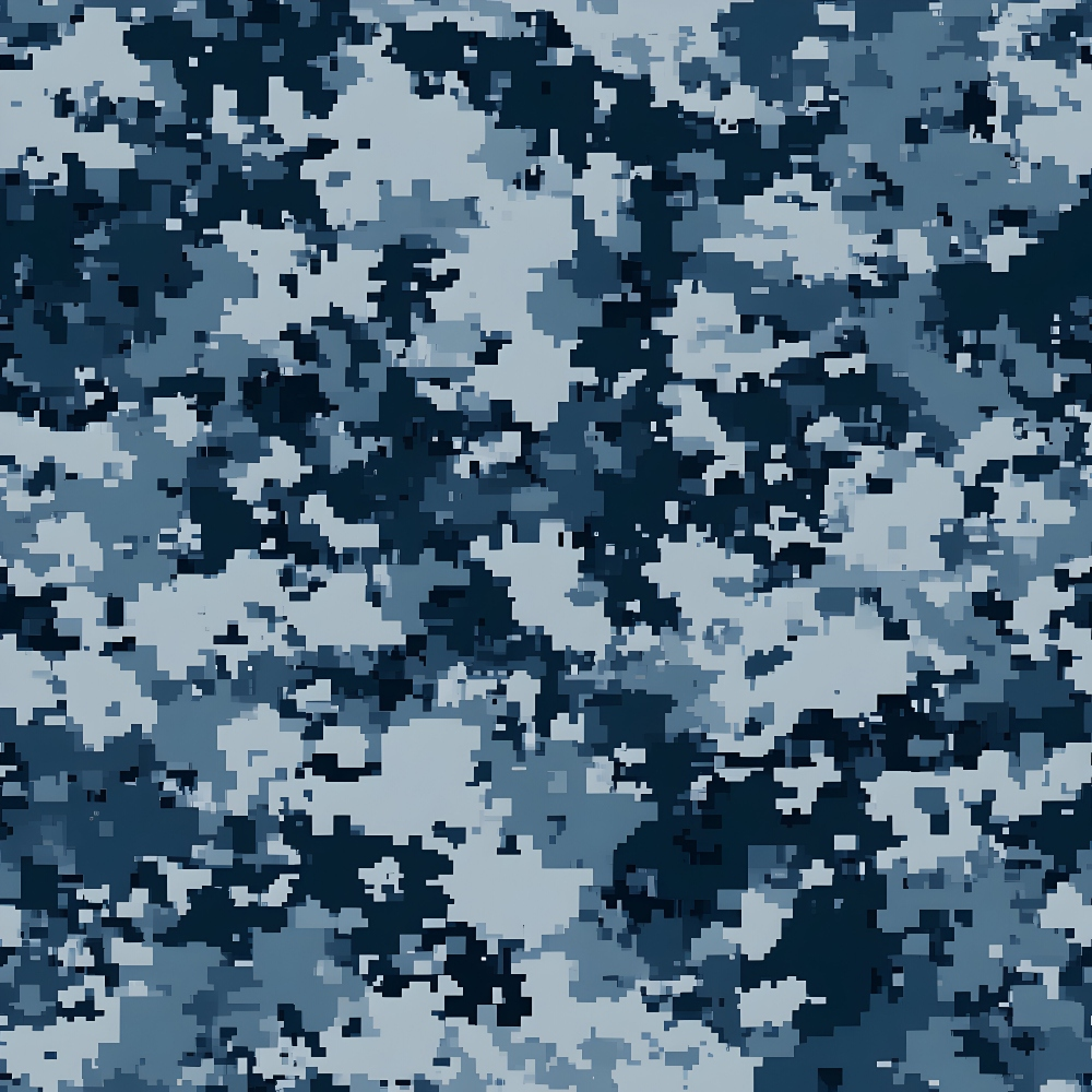 Navy Pixel Pattern 8 Minky Fabric