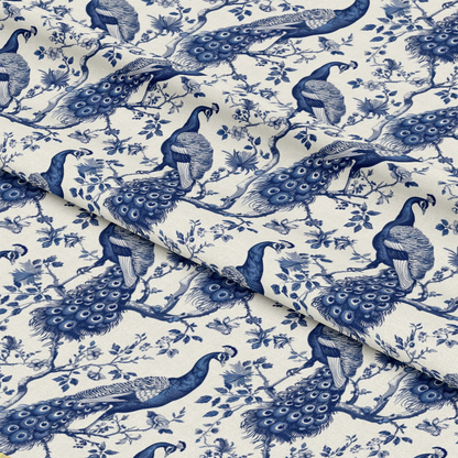 Blue Vintage China Pattern 11 Quilting Cotton Fabric