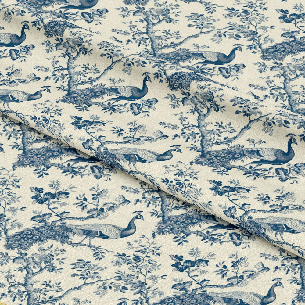 Blue Vintage China Pattern 3 Quilting Cotton Fabric