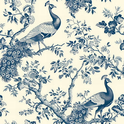 Porcelain Aviary Pattern 3 Minky Fabric